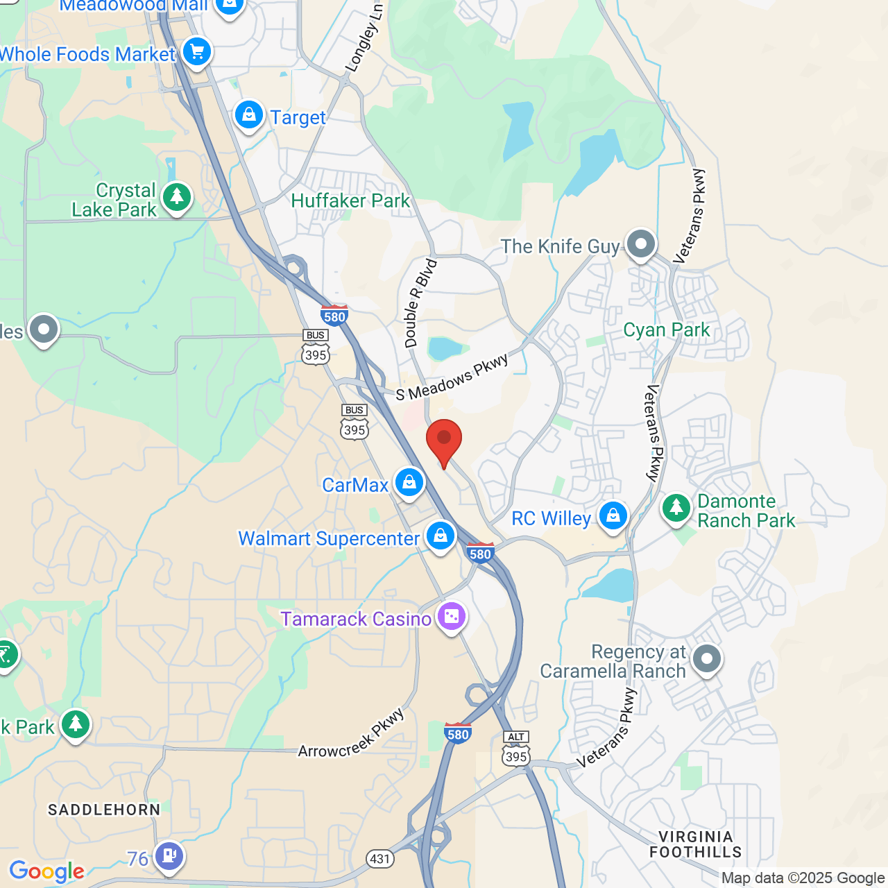 Google map image of our location in 10401 Double R Blvd Reno, NV